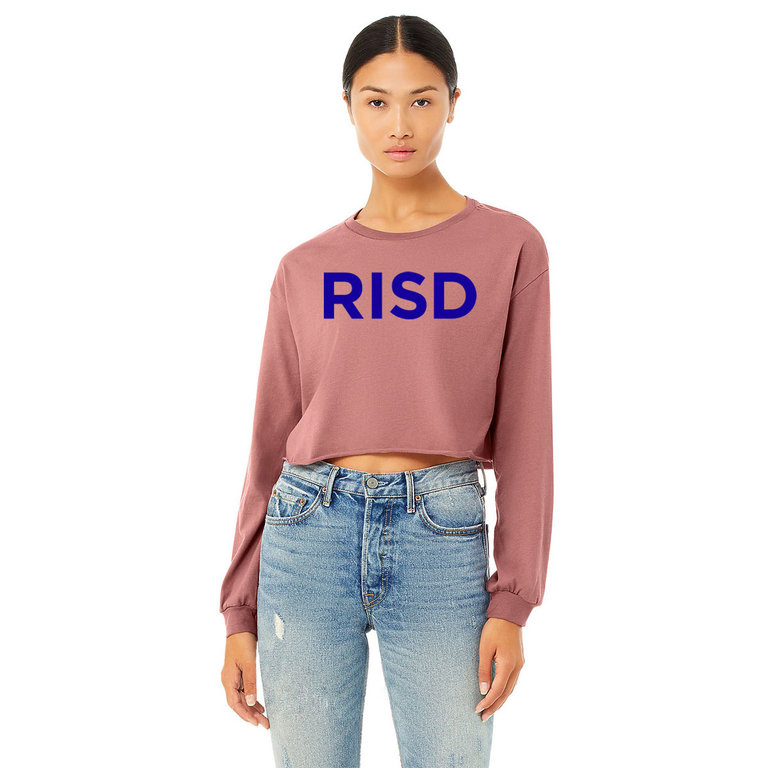 RISD Bella Canvas RISD Block Cropped Long Sleeve Tshirt