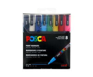 Posca Paint Marker Medium Dark Colors 8 Set - RISD Store