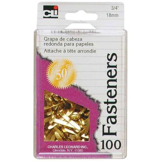 Charles Leonard Charles Leonard Paper Fasteners 3/4" 100 Pack