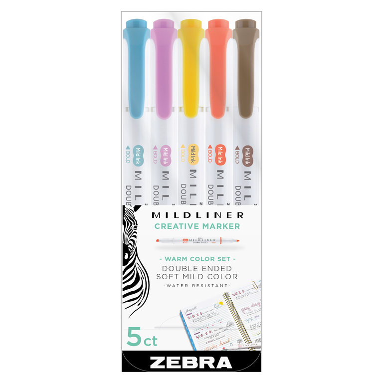 Zebra Zebra Mildliner Highlighter Pen 5 Set