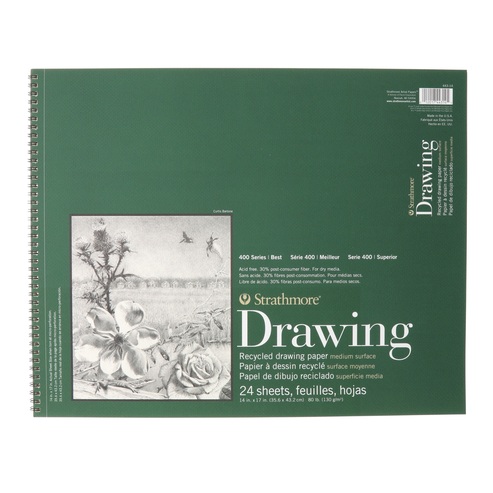  Strathmore (400-105 400 Series Drawing, Smooth Surface, 11x14,  White, 24 Sheets : Arts, Crafts & Sewing