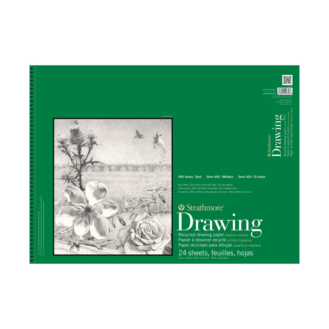 Strathmore Drawing Paper Pad Series 400 24 Sheets 11 x 14