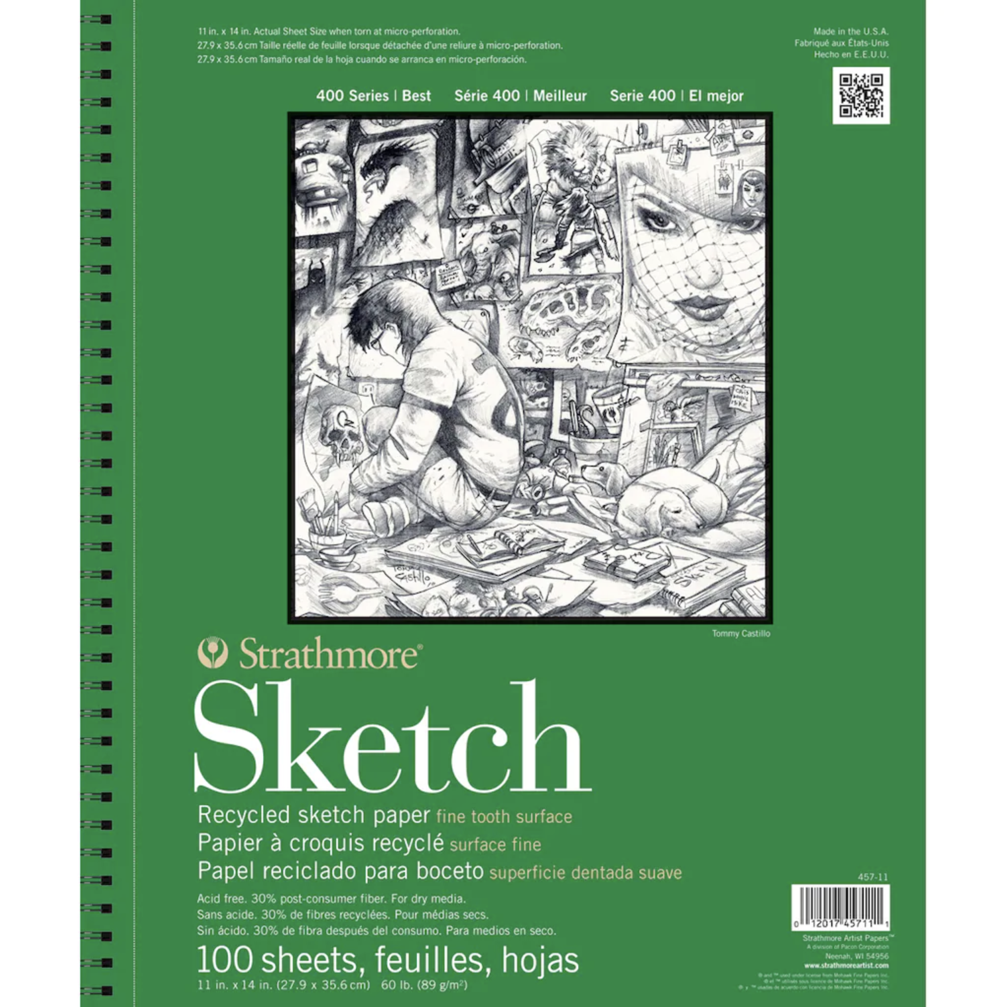 Strathmore Sketch Pad Recycled 400 Series 100 Sheets - RISD Store