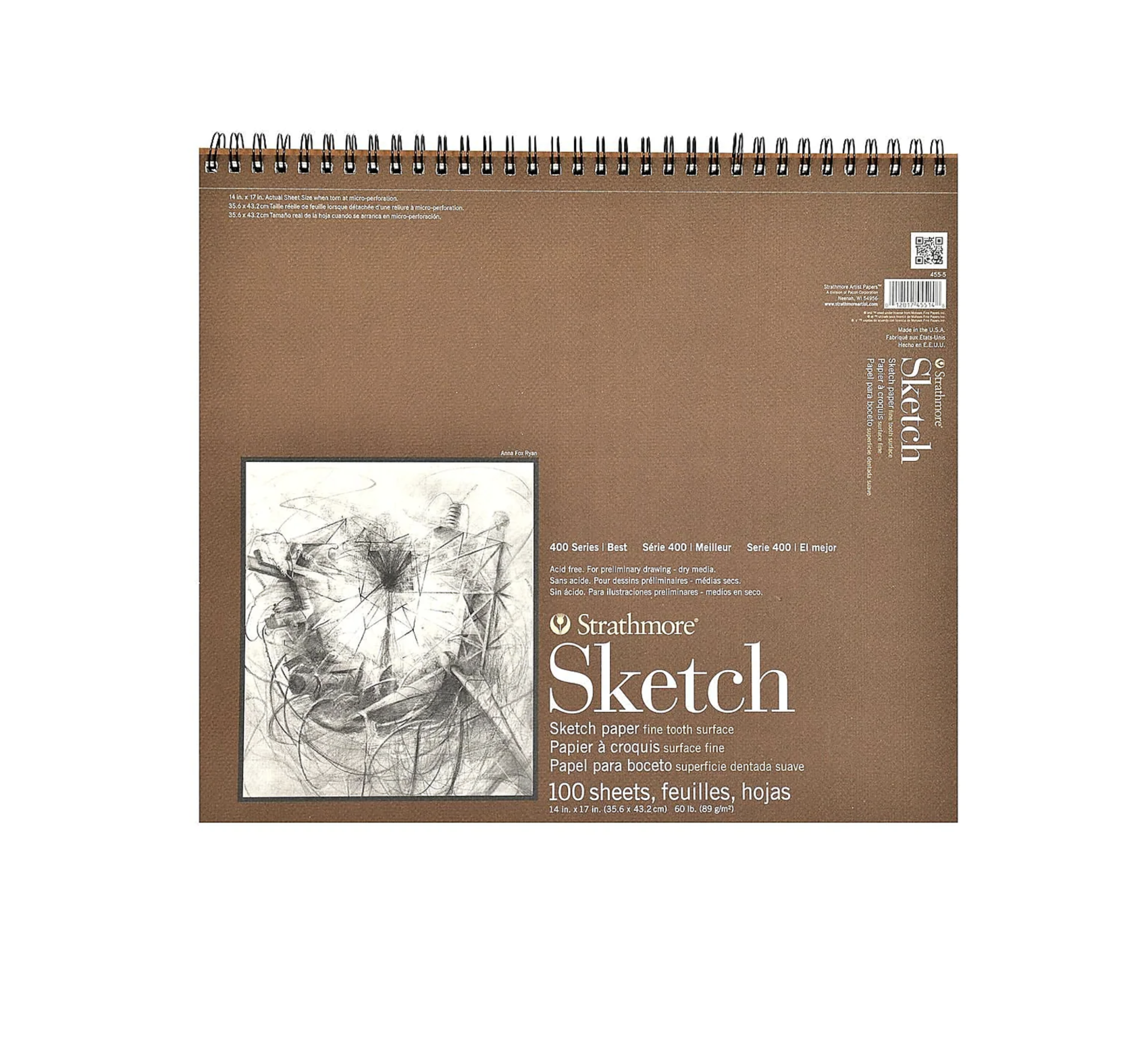 Strathmore 400 Series 9 x 12 Sketch Pad, 100 Sheets/Pad (455-3)
