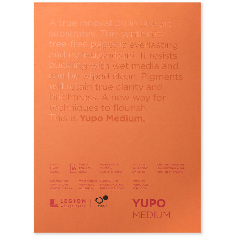 Legion Paper Legion Yupo Pad Medium 10 Sheets