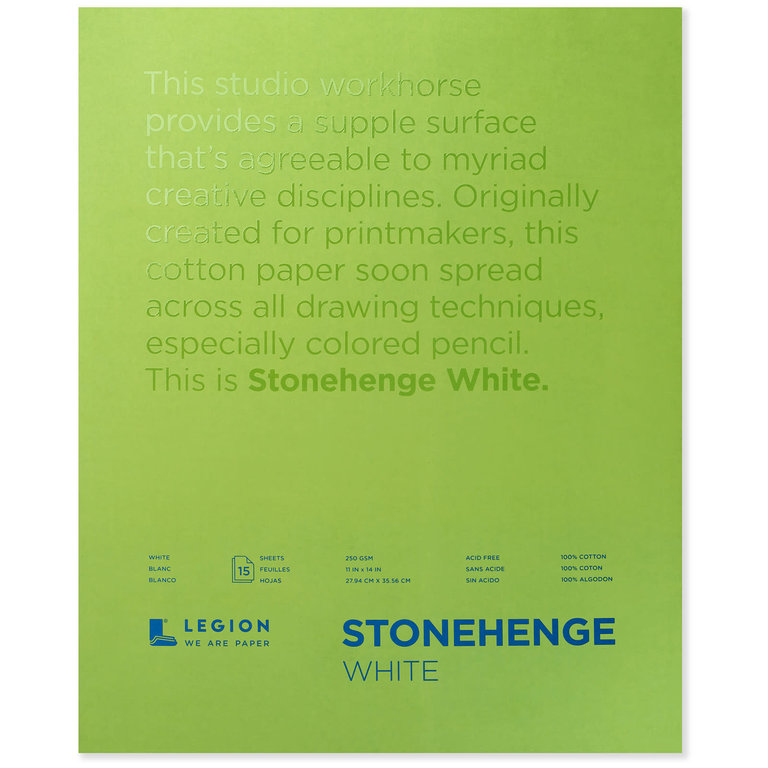 Legion Paper Legion Stonehenge Pad White 15 Sheets