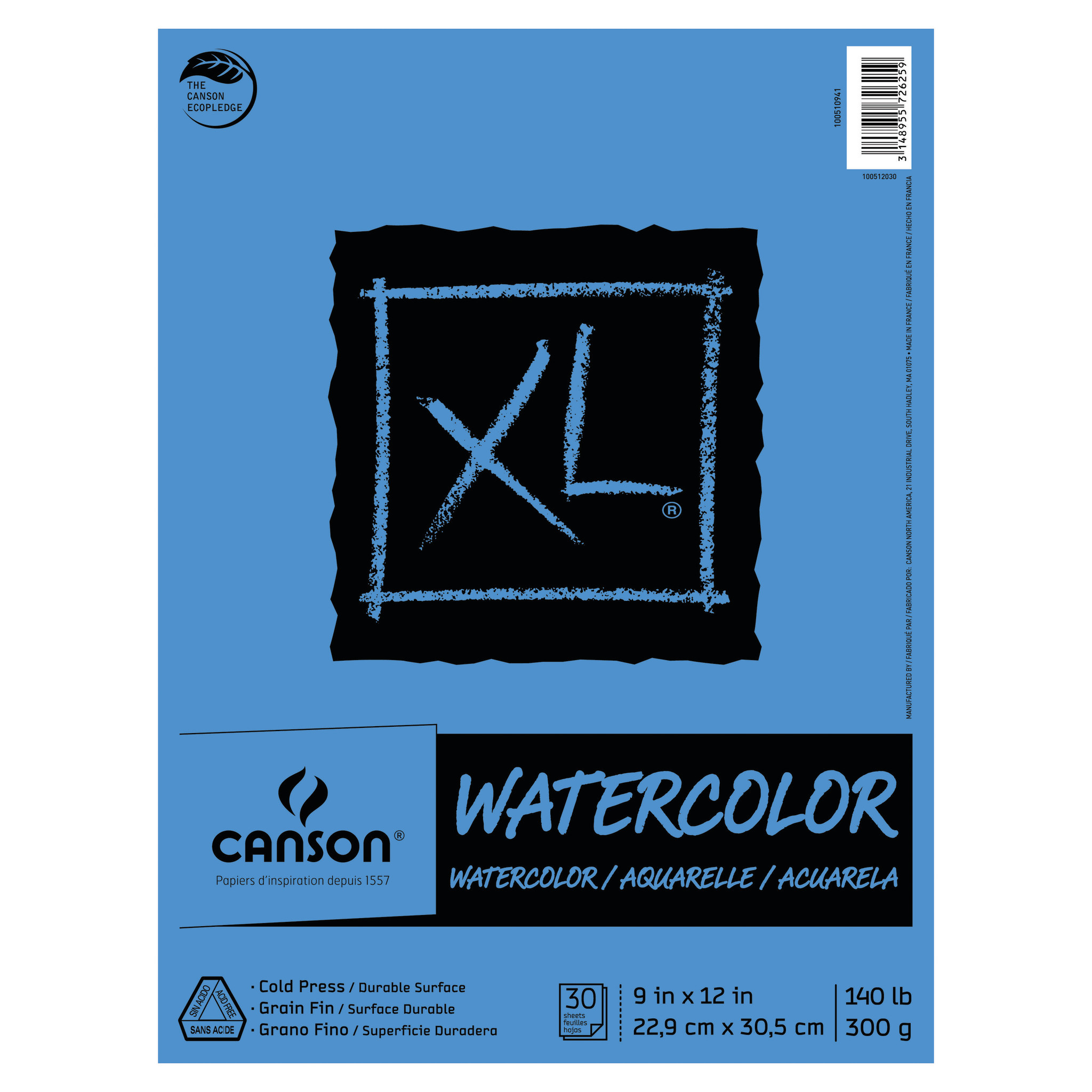 Canson XL Light Cold Press Watercolor Paper - 22 x 30