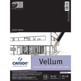 Canson Vidalon Vellum Pad 55 lb 50 Sheets