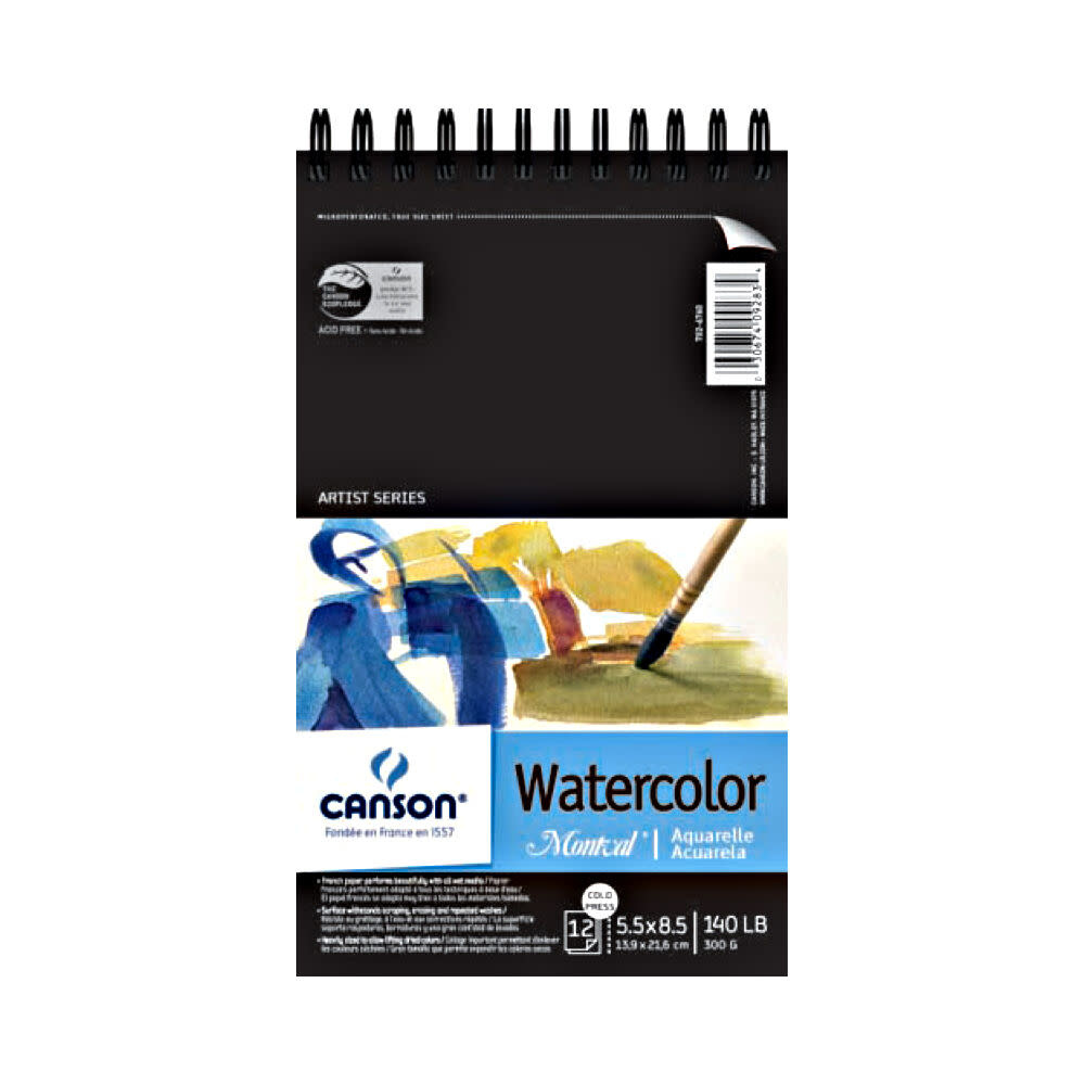 Canson Montval Spiral Watercolor Pad 5.5x8.5