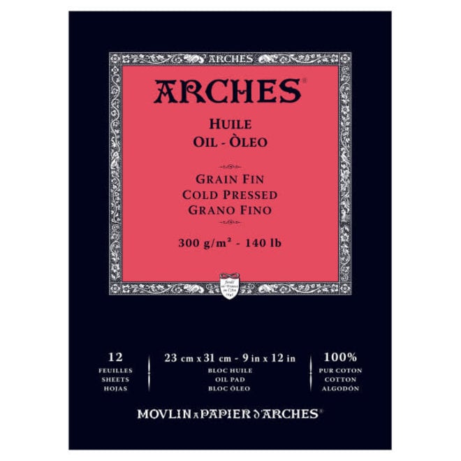Arches Watercolor Block 12x16, 300lb Cold Press, 10 Sheets