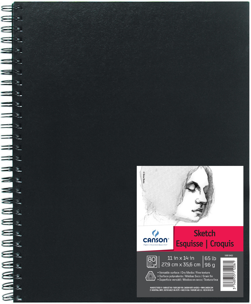 Canson Artist Series Sketchbook, Wirebound Journal, 6x6 inches, 160 Pages  (65lb/96g) - Artist Paper for Adults and Students - Graphite, Charcoal