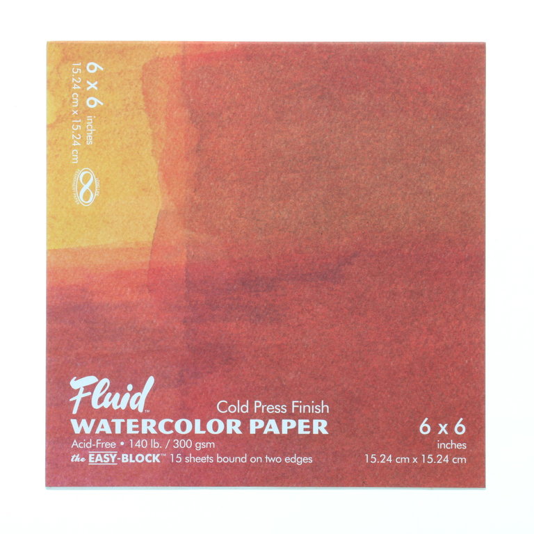 Fluid Fluid Watercolor Block Cold Press 140 lb 15 Sheets