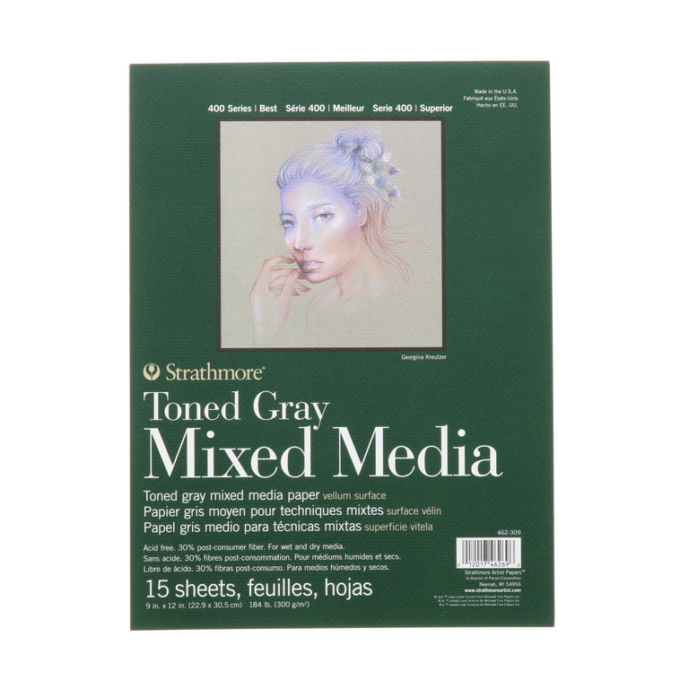 Strathmore Strathmore Mixed Media Paper Pad 400 Series 15 Sheets 9" x 12"