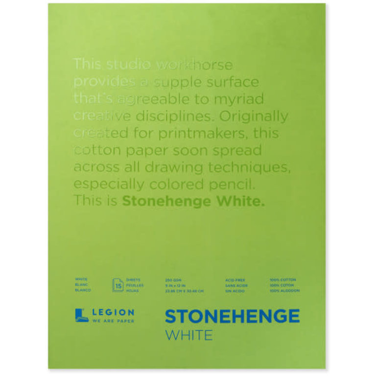 Legion Paper Legion Stonehenge Pad White 15 Sheets