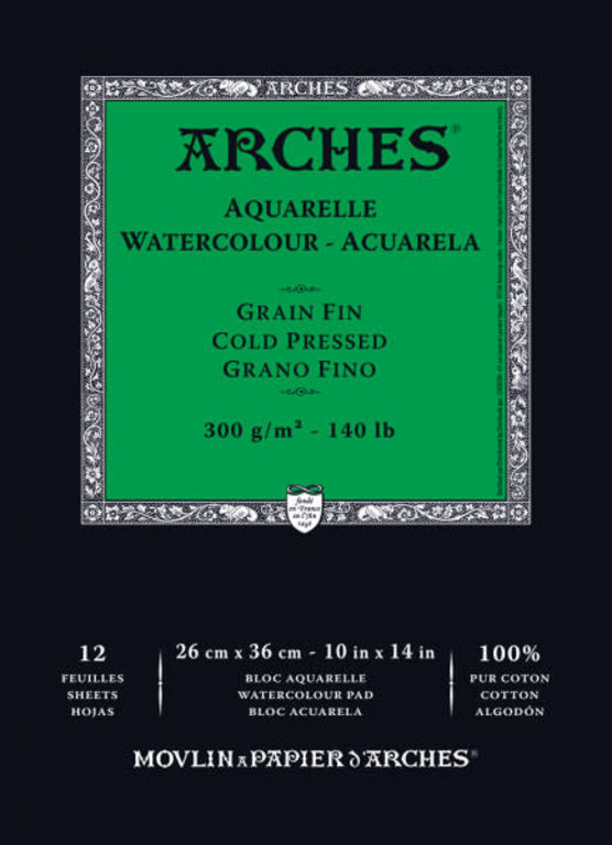 Papier aquarelle 300 gr - 12 feuilles