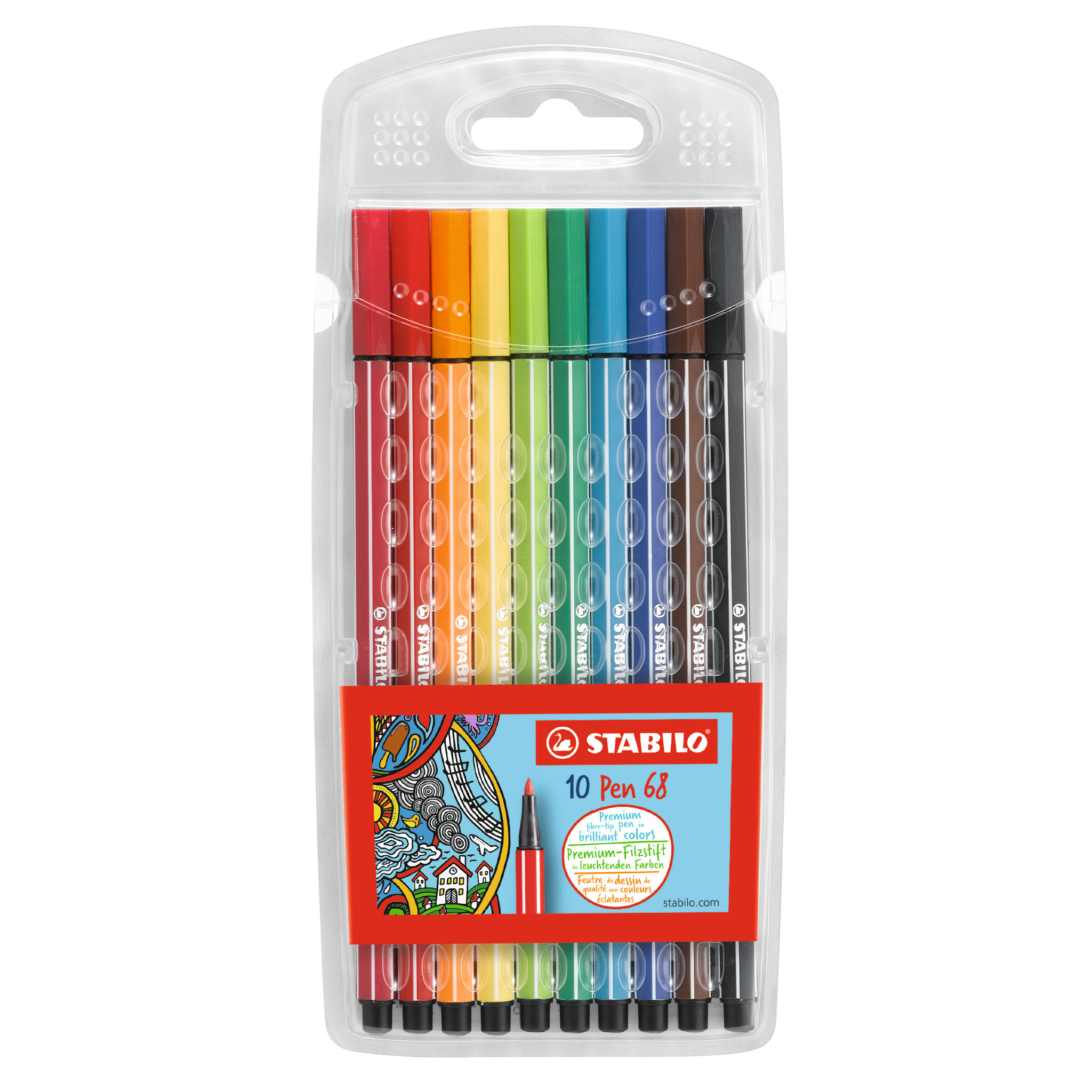 Stabilo Mini Pen 68 Wallet, 12 - Color Set