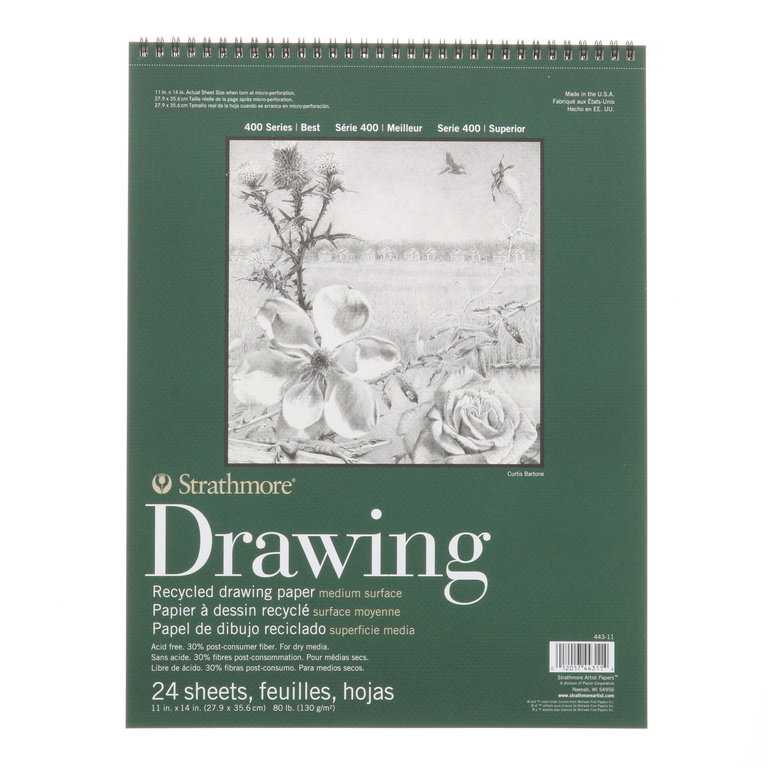 Strathmore Strathmore Drawing Pad 400 Series Medium Recycled 24 Sheets