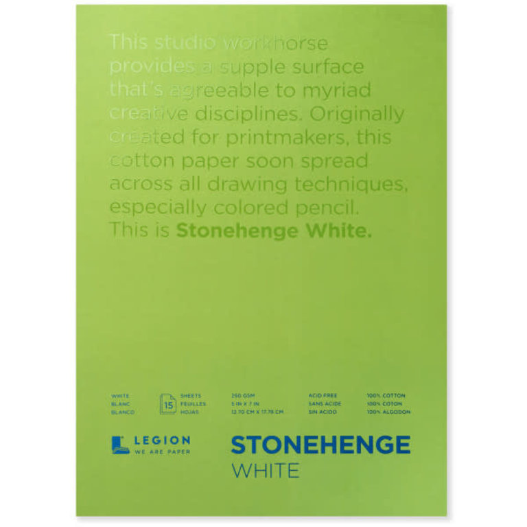 Legion Paper Legion Stonehenge Pad White 15 Sheets