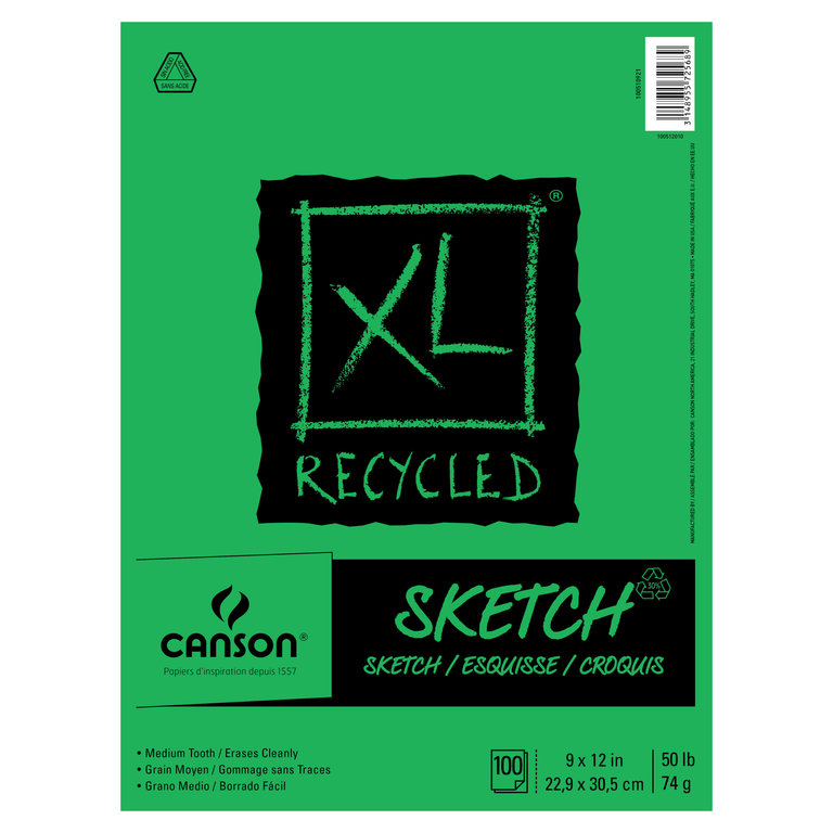 Canson Canson XL Sketch Pad Recycled 100 Sheets