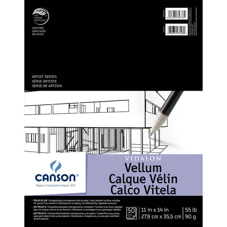 Canson Canson Vidalon Vellum Pad 55 lb 50 Sheets