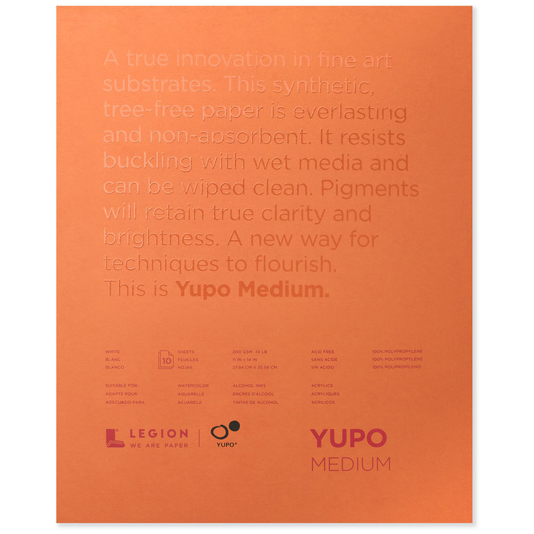 Legion Paper Legion Yupo Pad Medium 10 Sheets