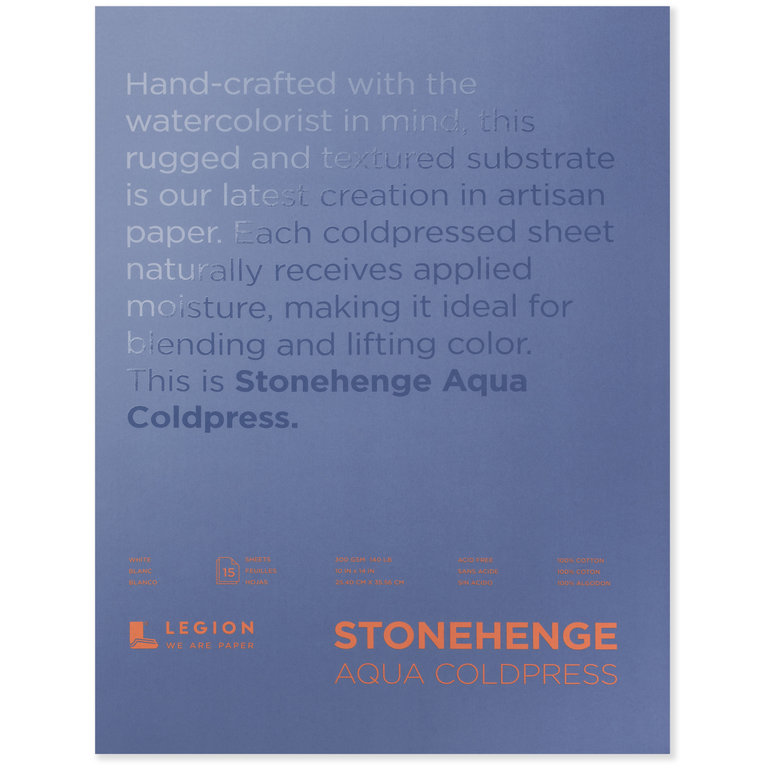 Legion Paper Legion Stonehenge Aqua Watercolor Block Cold Press 140 lb