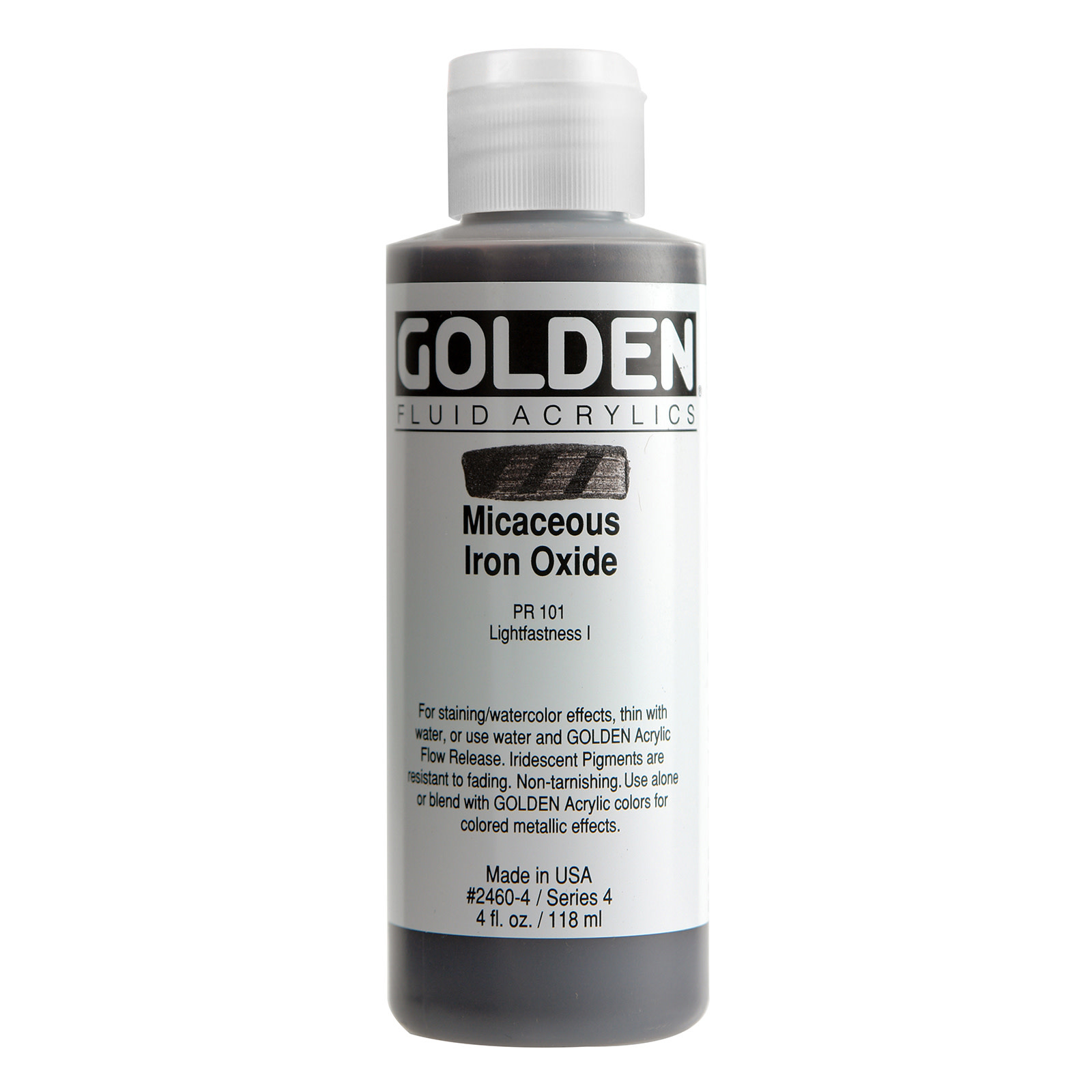 Golden Fluid Acrylic - Iridescent Stainless Steel (Coarse) 4 oz.