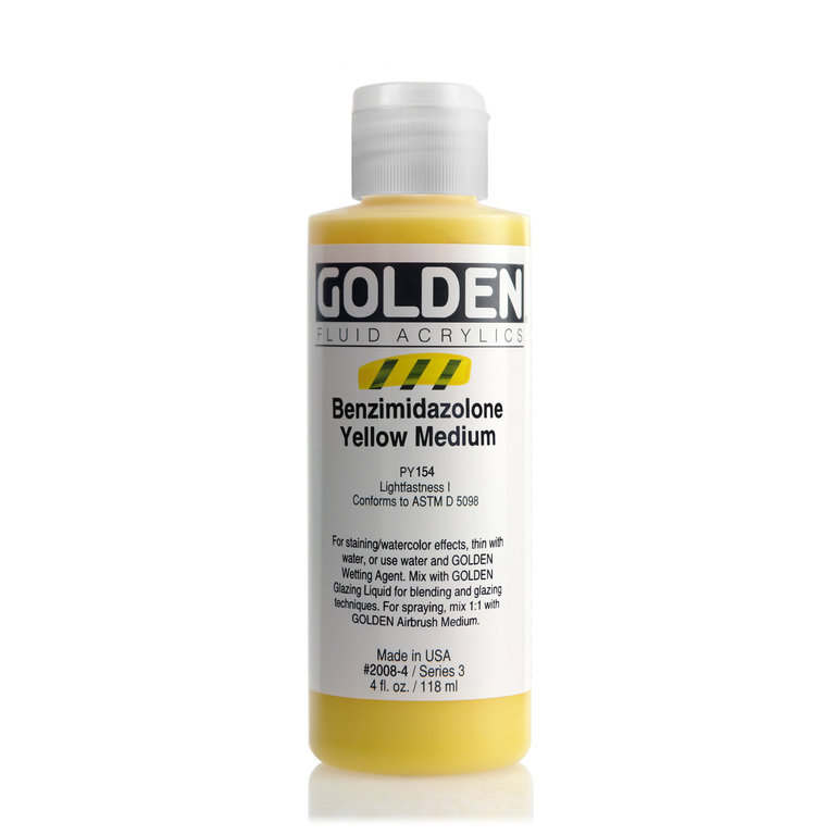 Golden Golden Fluid Acrylic 4 oz Yellows