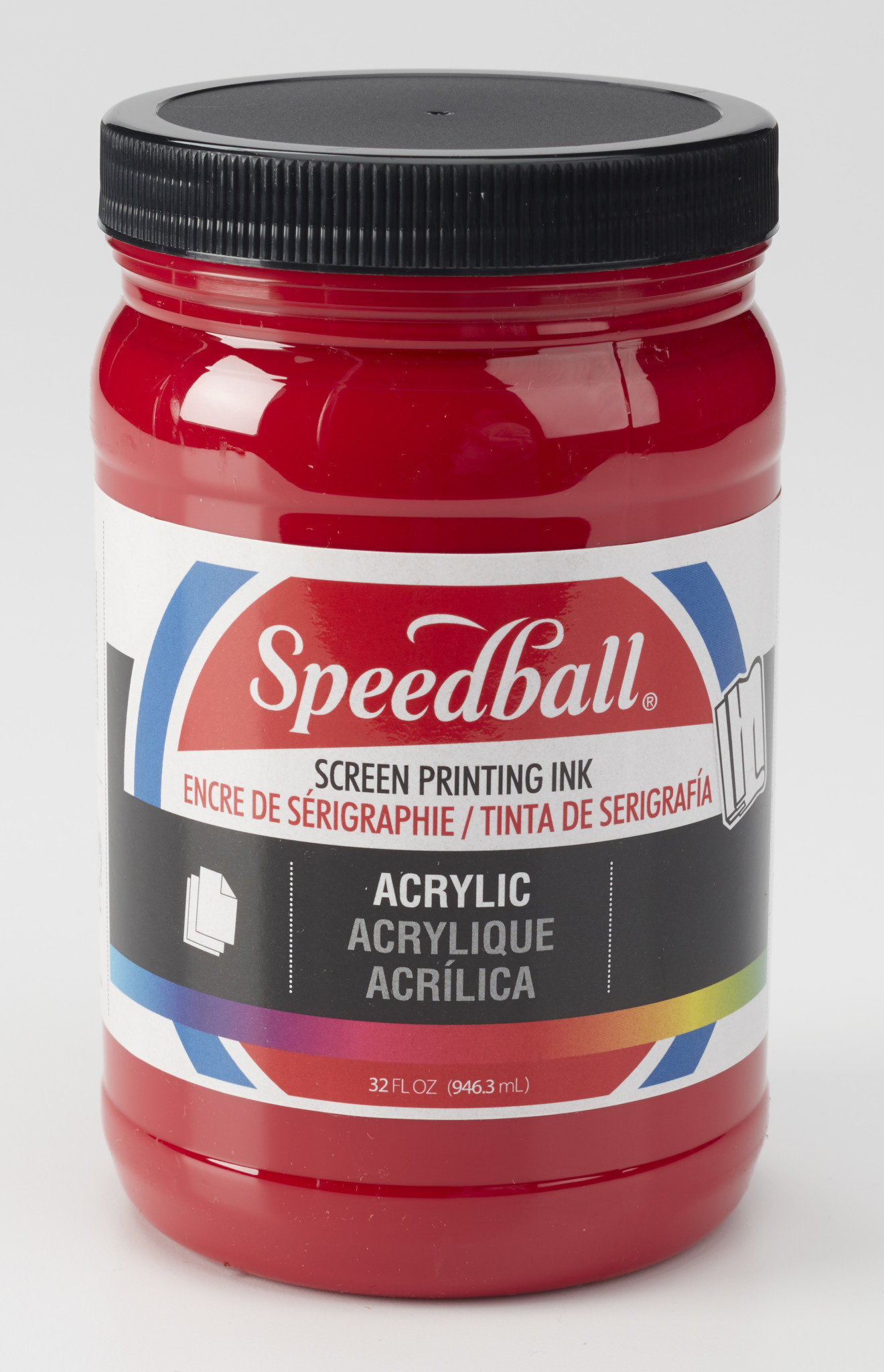 Speedball Fabric Screen Printing Ink 8 oz Jar - Black
