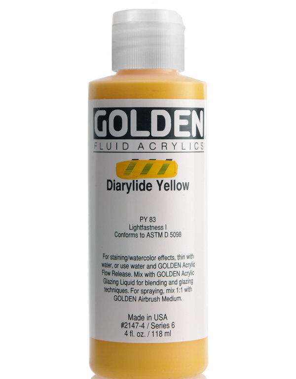 Golden Golden Fluid Acrylic 4 oz Yellows