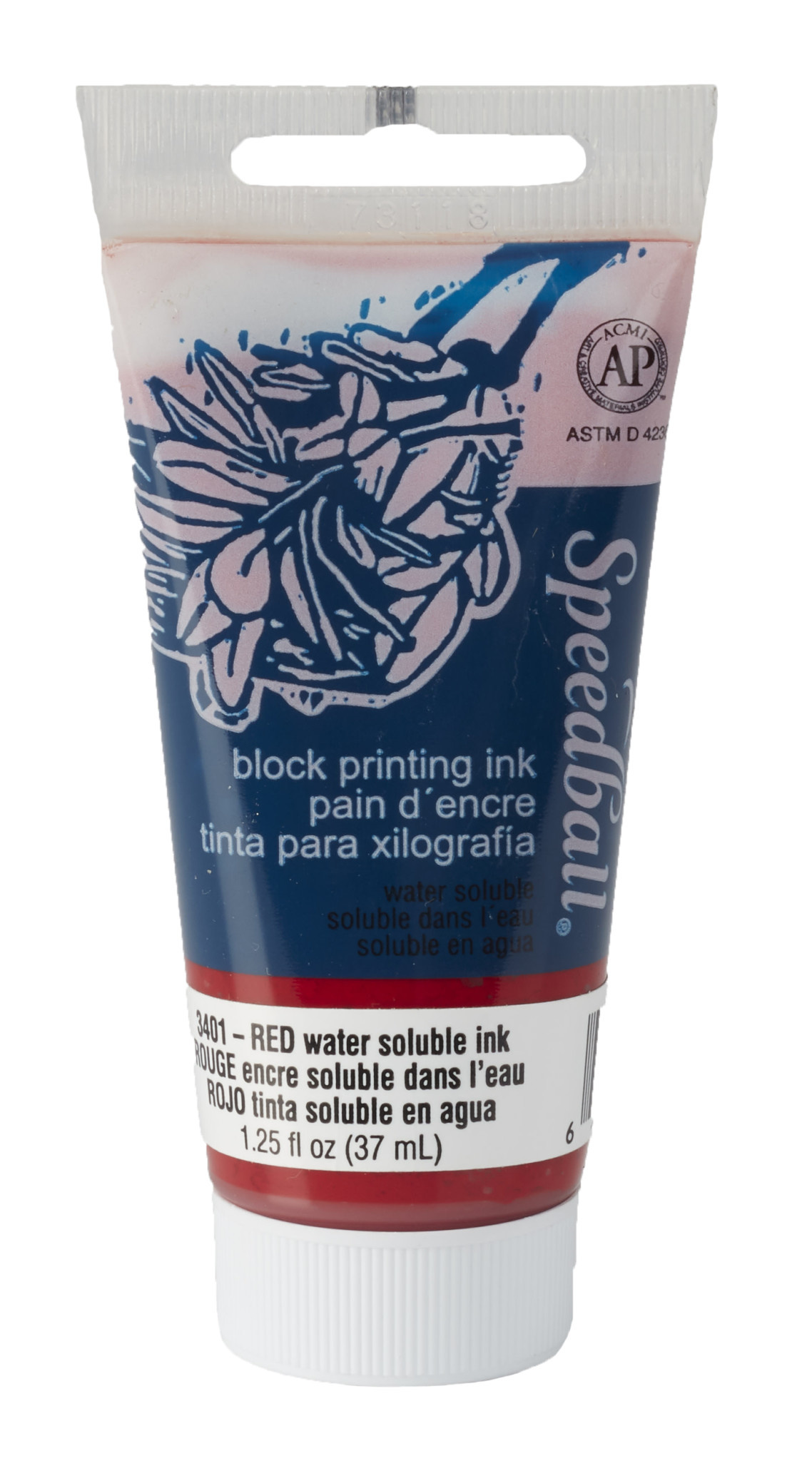 Speedball Block Printing Fabric Ink 2.5 oz. Red