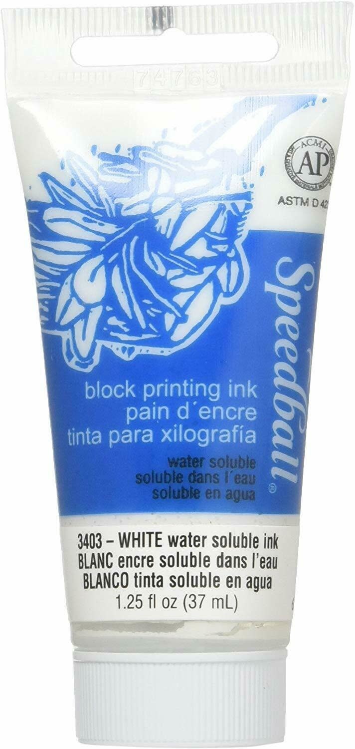 Speedball Block Printing Fabric Ink 2.5 oz. Opaque White