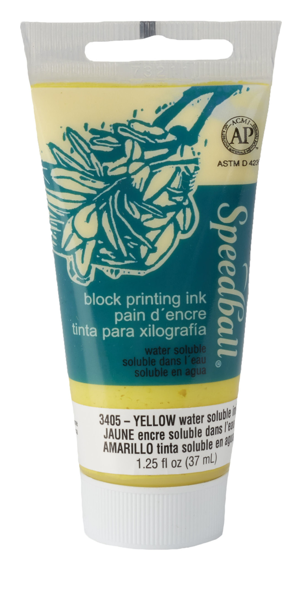 Speedball Block Printing Fabric Ink 2.5 oz. Yellow