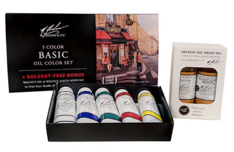 M. Graham 5 Color Oil Paint Bonus Set