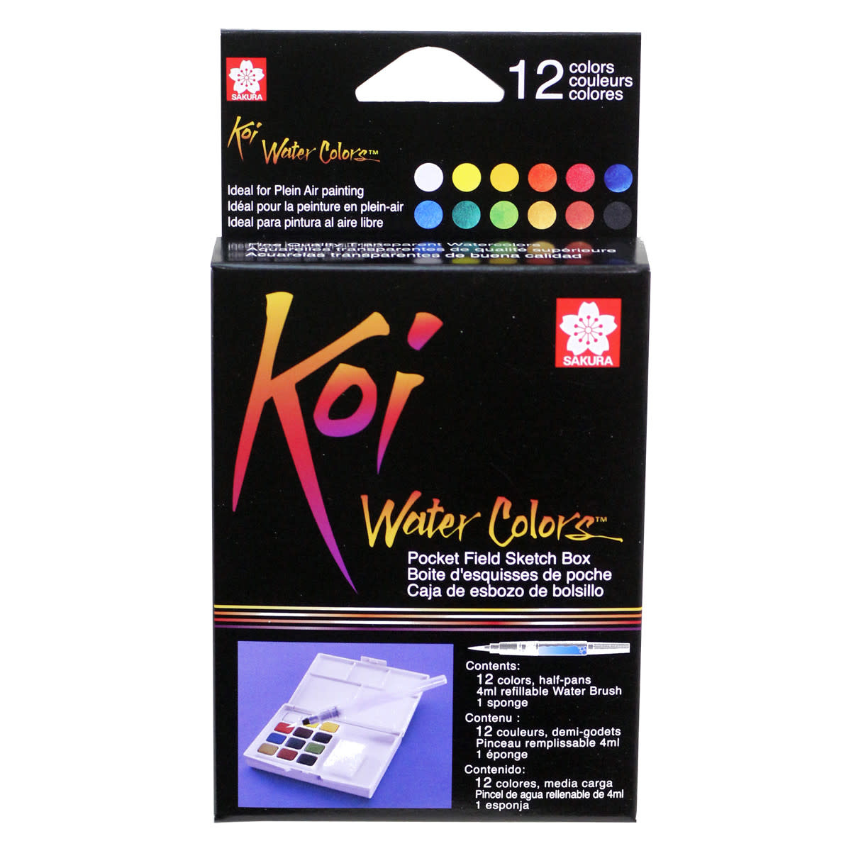Koi Watercolors Pocket Field Sketch 18-Color