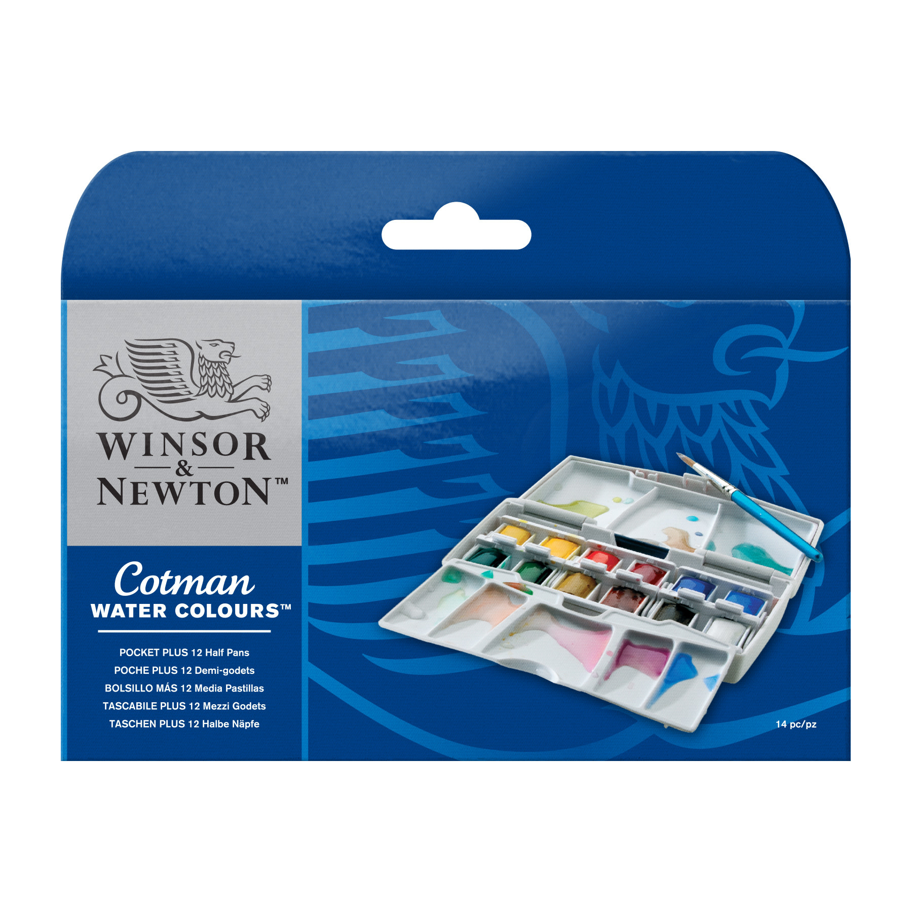 Winsor & Newton Cotman Watercolor Paint Set, Field Travel Set, 12