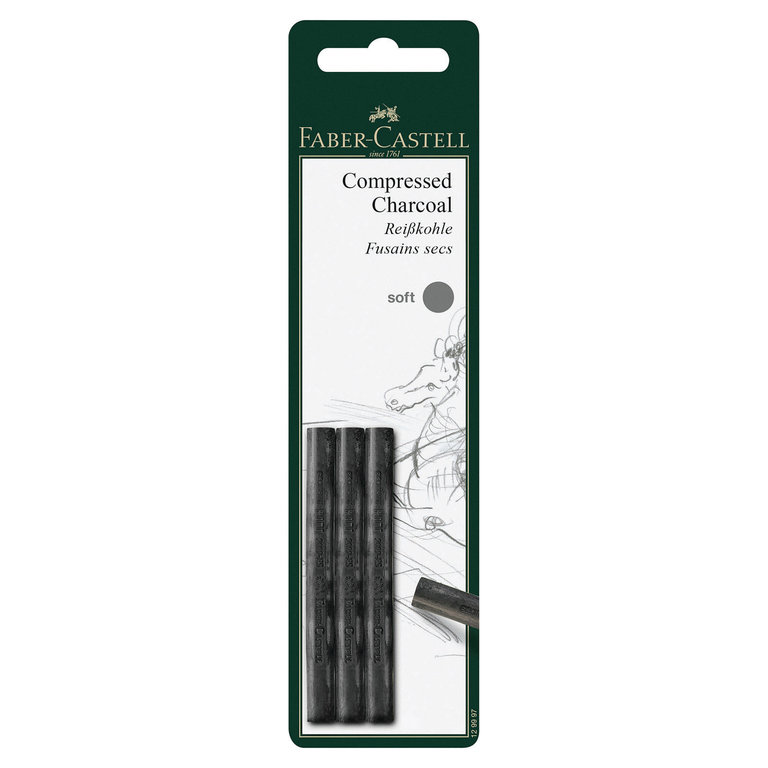Faber-Castell Faber-Castell Compressed Charcoal 3 Pack