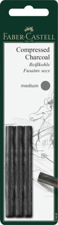 Faber-Castell Faber-Castell Compressed Charcoal 3 Pack