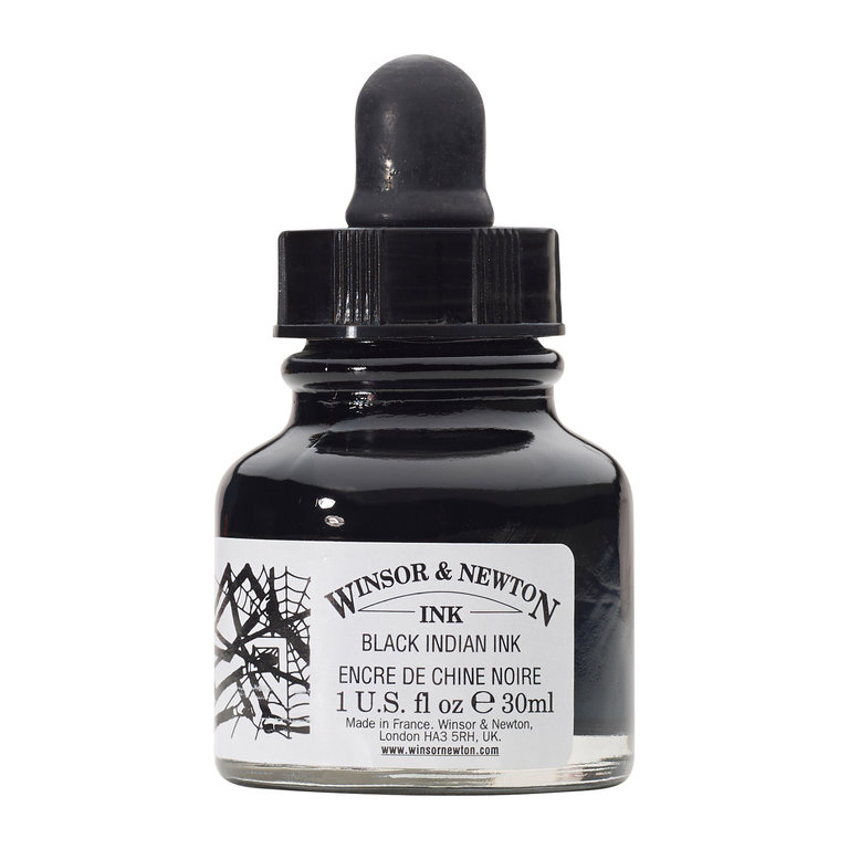 Winsor & Newton Winsor & Newton Drawing Ink Water-Resistant Black Indian Ink