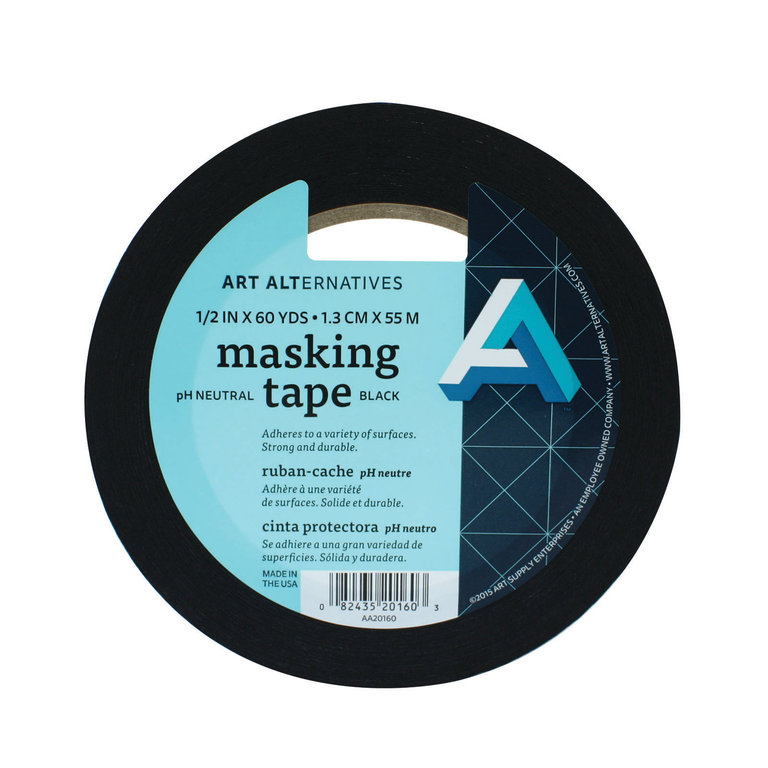 Pro Tapes Art Alternatives Masking Tape Black 60 Yards