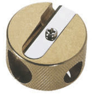 M&R Brass Round Double-Hole Pencil Sharpener