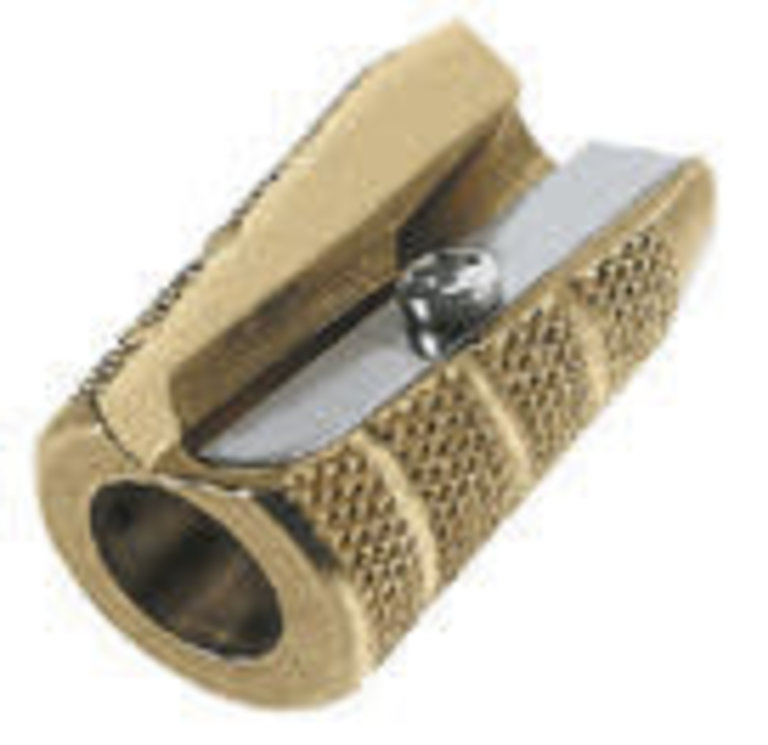 M&R M+R  Brass Round Pineapple Pencil Sharpener