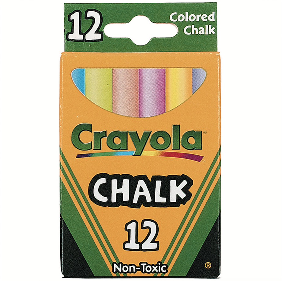 Crayola Chalk, 12/Pkg., White 