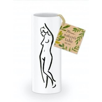 Francesa Rosati Artist's Loft: Cocktails On The Roof  White Vase Nude Standing 2.5"x5"