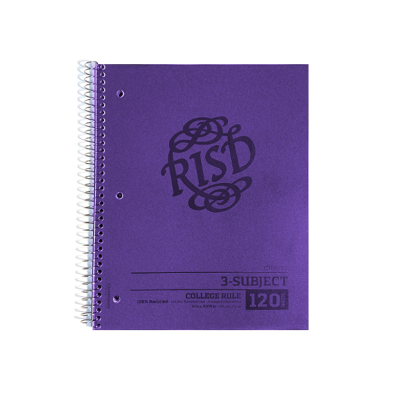 RISD Top Flight RISD 3 Subject Notebook 8.5" x 11"