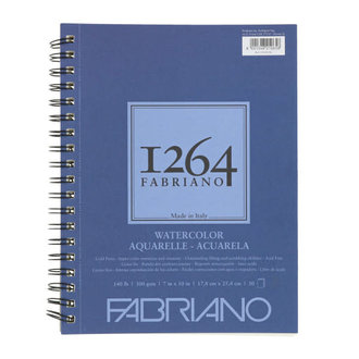 Fabriano 1264 Watercolor Pad Spiral Bound 140 Lb 30 Sheets