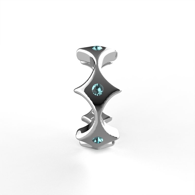 Yuru Chen Yuru Chen Paraiba Stone Sterling Silver Star Ring