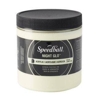 Speedball Night Glo Phosphorescent Fabric Screen Printing Ink 8 oz White