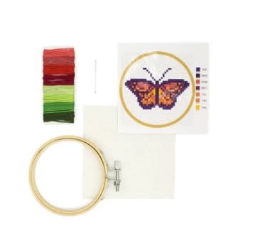 Rose Mini Cross Stitch Embroidery Kit – Kikkerland Design Inc