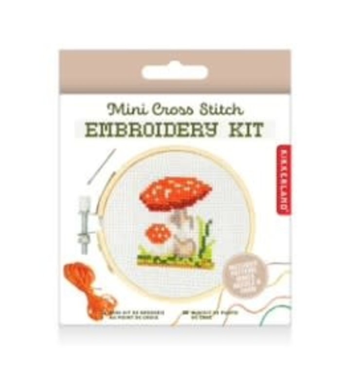 Kikkerland Design Mini Cross Stitch Embroidery Kit